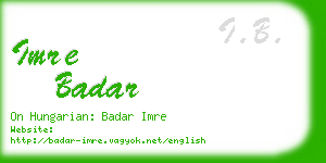imre badar business card
